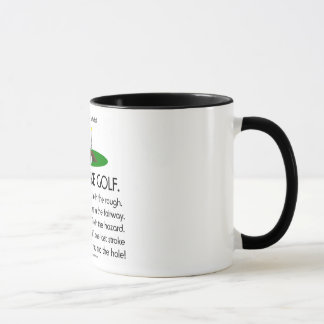 Das Leben ist wie Golf Tasse