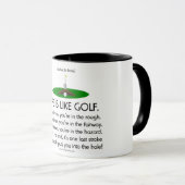 Das Leben ist wie Golf Tasse (VorderseiteRechts)
