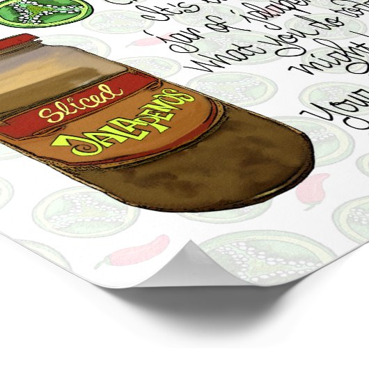 Das Leben ist wie Jar Jalapenos Kitchen Bar Poster (Ecke)