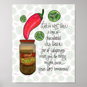 Das Leben ist wie Jar Jalapenos Kitchen Bar Poster
