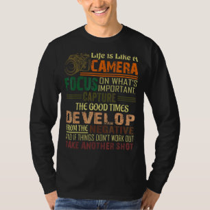 Das Leben ist wie Kamerahograf Cameraman T-Shirt