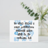 Das Leben ist wie Mathematik Postkarte (Stehend Vorderseite)