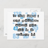 Das Leben ist wie Mathematik Postkarte (Vorne/Hinten)