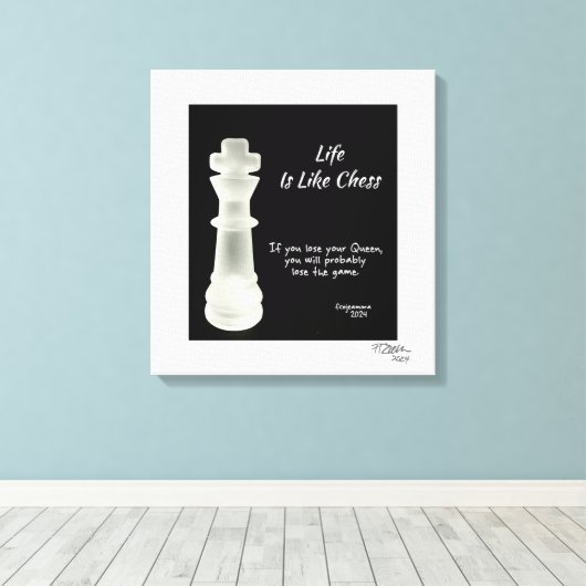 Das Leben ist wie Schach Leinwanddruck (Insitu (Holzboden))