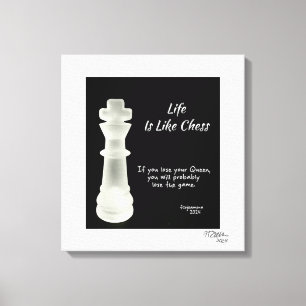 Das Leben ist wie Schach Leinwanddruck