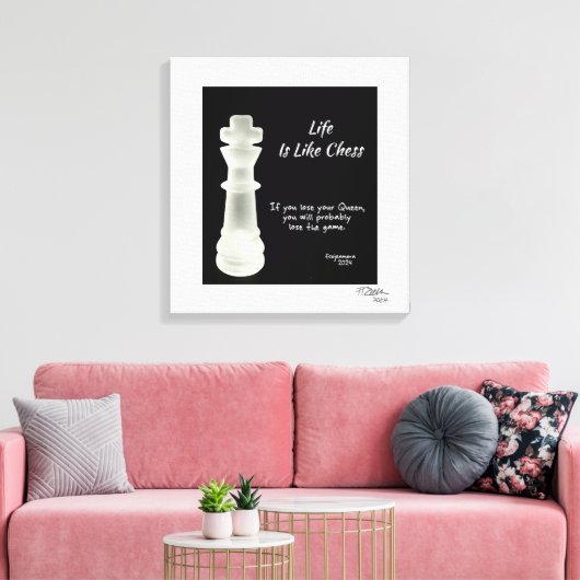 Das Leben ist wie Schach Leinwanddruck (Insitu (Wohnzimmer))