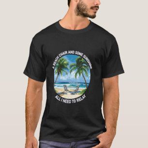 Das Leben ist wirklich gut Kokospalmen Retro Tropi T-Shirt