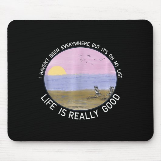 Das Leben ist wirklich gut Sommer Beach Urlaub Gra Mousepad (Vorne)