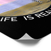 Das Leben ist wirklich gut Sommer Beach Urlaub Gra Poster (Ecke)