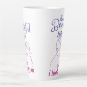 Das Leben ist wunderbar, wenn ich dich ansehe Milchtasse (Vorderseite)