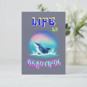 Das Leben ist wunderschön Hermanus Afrika Septembe Dankeskarte (Stehend Vorderseite)