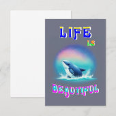 Das Leben ist wunderschön Hermanus Afrika Septembe Dankeskarte (Vorne/Hinten)