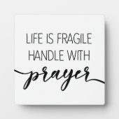 Das Leben ist zerbrechlich mit dem Christlichen Ge Fotoplatte (Vorderseite)