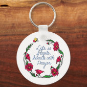 Das Leben ist zerbrechlich mit dem Gebet-Mohnreath Schlüsselanhänger (Vorderseite)