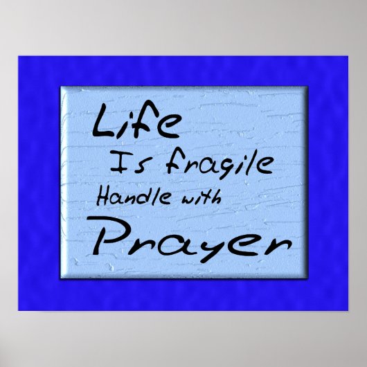 Das Leben ist zerbrechlich Poster (Vorne)