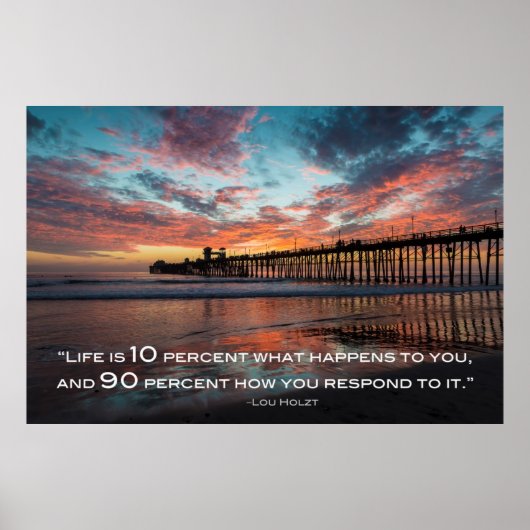 Das Leben ist zu 90 Prozent, wie man darauf reagie Poster (Vorne)