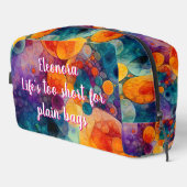 Das Leben ist zu Kurz - Fraktal Solar Drift Toilet Waschbeutel (Rechte Ecke)