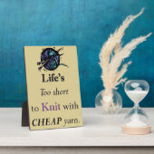 Das Leben ist zu Kurz für billige Garne Fotoplatte (Seite)