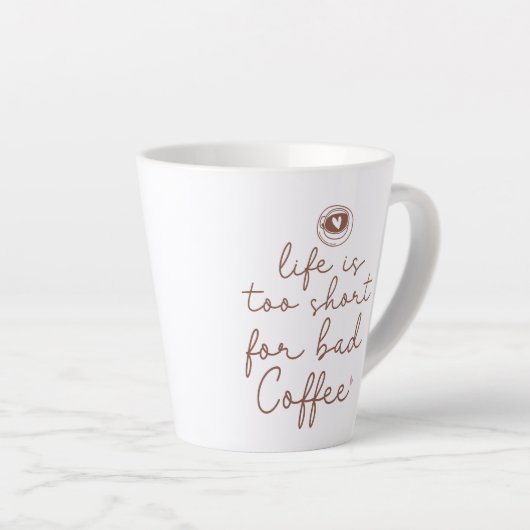 Das Leben ist zu Kurz für schlechte Kaffeekonzerne Milchtasse (Rechte Ecke)