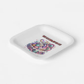 Das Leben ist zu Kurz, isst den Kuchen Pappteller (Gewinkelt)