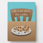 Das Leben ist zu kurz, isst Kekse Fotoplatte (Vorderseite)