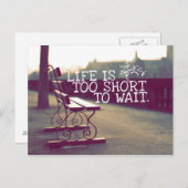 Das Leben ist zu Kurz | Motivierend Angebot Postkarte (Vorne/Hinten)