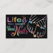 Das Leben ist zu kurz - Nagelkünstler Visitenkarte (Vorderseite)