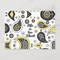 "Das Leben ist zu Kurz" Paisley Typografie