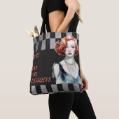 Das Leben ist zu Kurz-schwarz und grau Tasche (Von Nahem)