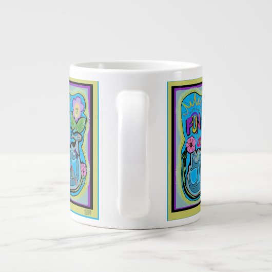 Das Leben ist zu kurz, Spaß haben! Whimsical Joy Jumbo-Tasse (Rückseite)