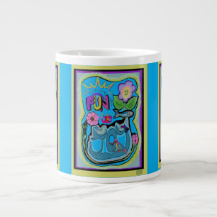Das Leben ist zu kurz, Spaß haben! Whimsical Joy Jumbo-Tasse