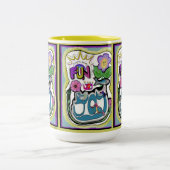 Das Leben ist zu kurz, Spaß haben! Whimsical Joy Zweifarbige Tasse (Mittel)