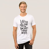 Das Leben ist zu Kurz Tri-Blend Shirt (Vorderseite voll)