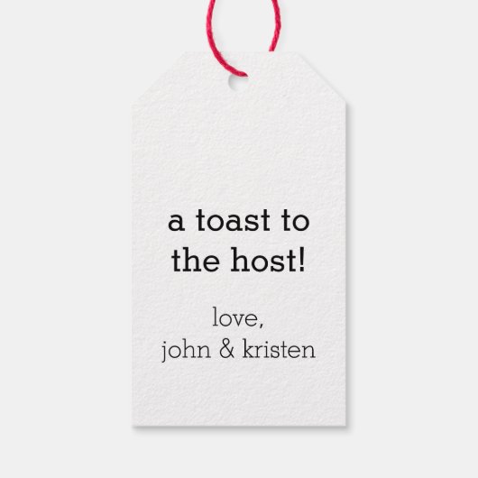 Das Leben ist zu Kurz, um billigen Wein zu trinken Geschenkanhänger (Rückseite)