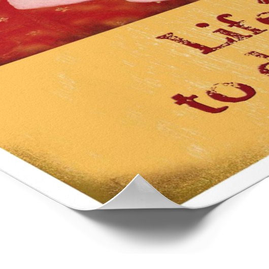 Das Leben ist zu kurz, um billigen Wein zu trinken Poster (Ecke)