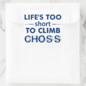 Das Leben ist zu Kurz, um Entscheidungen zu klette Quadratischer Aufkleber (Tasche)