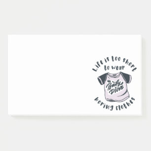 Das Leben ist zu kurz, um langweilige Kleidung zu  Post-it Klebezettel