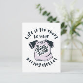 Das Leben ist zu kurz, um langweilige Kleidung zu  Postkarte (Stehend Vorderseite)