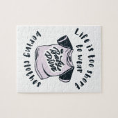 Das Leben ist zu kurz, um langweilige Kleidung zu  Puzzle (Horizontal)