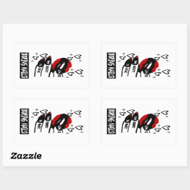 Das Leben ist zu Kurz, um langweilige Nägel zu hab Rechteckiger Aufkleber