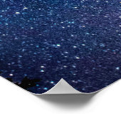 DAS LEBEN IST ZU KURZ, UM Night Sky Zitat zu WARTE Poster (Ecke)