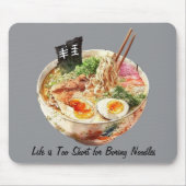 Das Leben ist zu Kurz, um Nudeln zu langweilen Mousepad (Vorne)