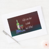 Das Leben ist zu kurz, um schlechten Wein zu trink Rechteckiger Aufkleber (Umschlag)