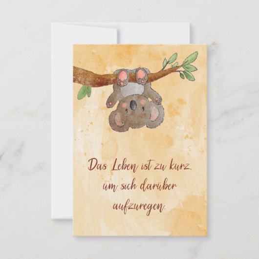 Das Leben ist zu kurz, um sich darüber aufzuregen (Vorderseite)