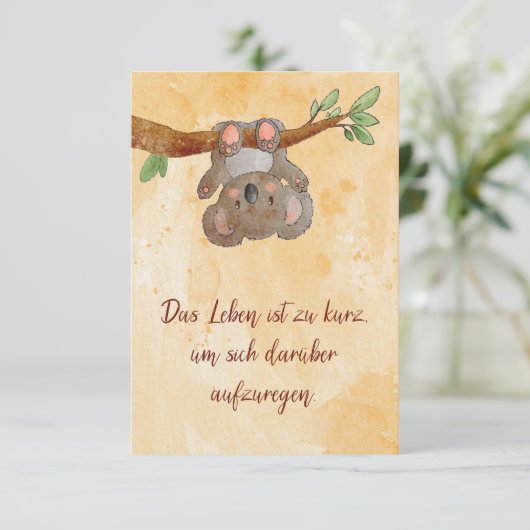 Das Leben ist zu kurz, um sich darüber aufzuregen (Stehend Vorderseite)