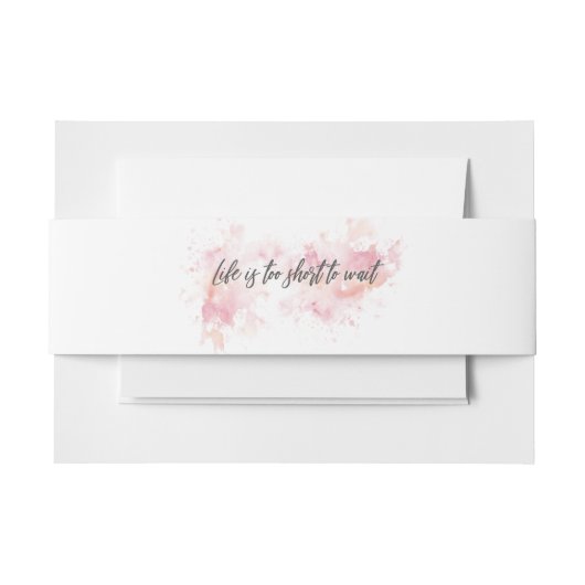 Das Leben ist zu kurz, um zu warten Einladungsbanderole (Vorderseite Beispiel)