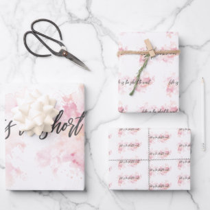 Das Leben ist zu kurz, um zu warten Geschenkpapier Set