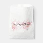 Das Leben ist zu kurz, um zu warten Geschenktütchen (Vorderseite)