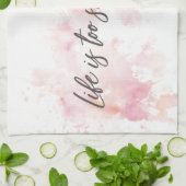 Das Leben ist zu kurz, um zu warten Geschirrtuch (Gefaltet)