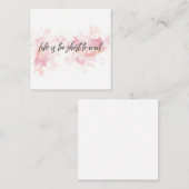 Das Leben ist zu kurz, um zu warten Mitteilungskarte (Vorne/Hinten)